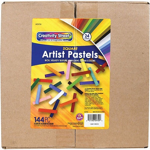 Creativity Street Creativity Street Square Artist Pastels 0.4" Length - Assorted - 144 / Set (AC9750)