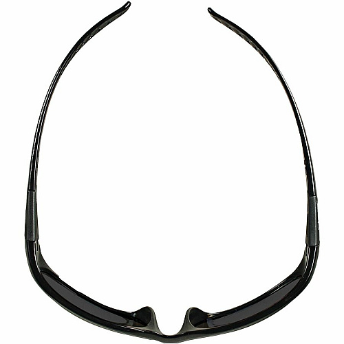 Kleenguard V40 Hellraiser Safety Eyewear Recommended for: Industrial, Manufacturing - Size Universal - Ultraviolet Protection - Smoke Lens - Black Frame - Scratch Resistant, Flex-Point Temple, Flexible, Comfortable, Flex-Point Temple, Wraparound (25714CT)