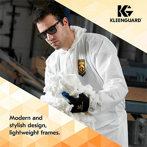 Kleenguard V30 Maverick Eye Protection Recommended for: Outdoor - Universal - Flying Particle, Fog, UVB, UVA, UVC Protection - Smoke Gray, Black - Anti-fog, Lens, Durable, Lightweight, Wraparound Lens, Comfortable, Anti-scratch, Nose Bridge, Sid (49311CT)