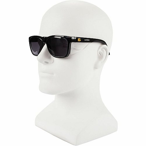 Kleenguard V30 Maverick Eye Protection Recommended for: Outdoor - Universal - Flying Particle, Fog, UVB, UVA, UVC Protection - Smoke Gray, Black - Anti-fog, Lens, Durable, Lightweight, Wraparound Lens, Comfortable, Anti-scratch, Nose Bridge, Sid (49311CT)