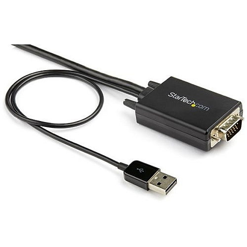 StarTech.com 6 ft. (1.8 m) VGA to HDMI Adapter - USB-Powered - 1080p 6 ft HDMI/USB/VGA Video Cable for Monitor, Video Device, Projector, Desktop Computer, Notebook, TV, Home Theater System, HDTV - First End: 1 x 19-pin HDMI 1.4 Digital Audio/V (VGA2HDMM6)