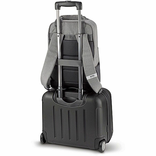 Solo Re:claim Carrying Case (Backpack) for 15.6" Notebook - Gray Bump Resistant, Damage Resistant - Shoulder Strap, Luggage Strap, Handle - 16.5" Height x 12.3" Width x 6.8" Depth - 1 Each (UBN76010)