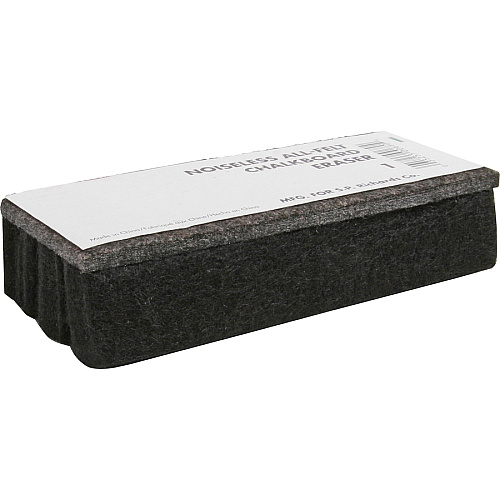 Lorell Chalkboard Erasers Noiseless, Dustless - Black - Felt - 6 / Bundle (LLR1BD)