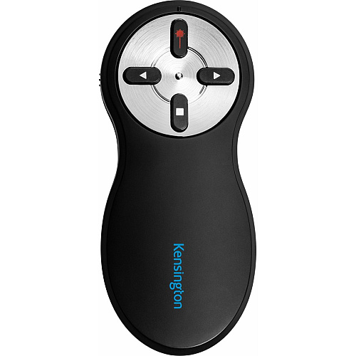 Kensington Wireless Presenter with Red Laser - Nano Receiver Wireless - Radio Frequency - 2.40 GHz - Black - USB Type A - 4 Button(s) - 1 Each - TAA Compliant (33272)