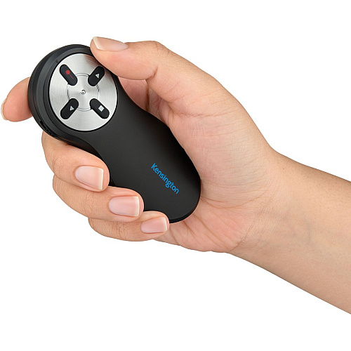 Kensington Wireless Presenter with Red Laser - Nano Receiver Wireless - Radio Frequency - 2.40 GHz - Black - USB Type A - 4 Button(s) - 1 Each - TAA Compliant (33272)