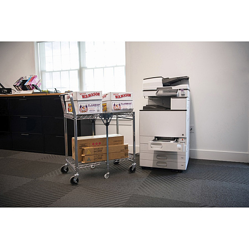 Bostitch Stowaway Utility Cart 2 Shelf - 250 lb Capacity - 4 Casters - 35" Width x 37.25" Depth x 22" Height - Chrome - 1 Each (BSACLGCR)