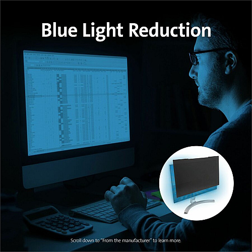 Kensington MagPro 24.0" Monitor Privacy Screen with Magnetic Strip For 24" Widescreen LCD Monitor - 16:9 - Fingerprint Resistant, Scratch Resistant, Damage Resistant - 1 Each - TAA Compliant (K58357WW)