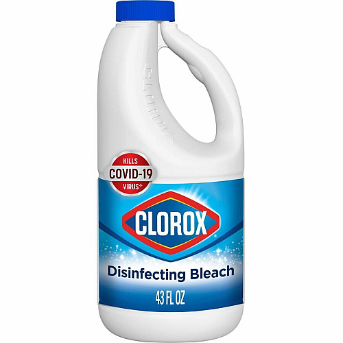 Clorox Disinfecting Bleach Concentrate - 43 fl oz (1.3 quart) - Regular Scent - Disinfectant, Deodorize - Clear - 1 Each (32260)