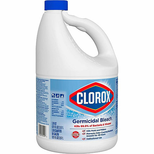 Clorox Germicidal Bleach Concentrate - 121 fl oz (3.8 quart) - Regular Scent - White - 1 Each (32429)