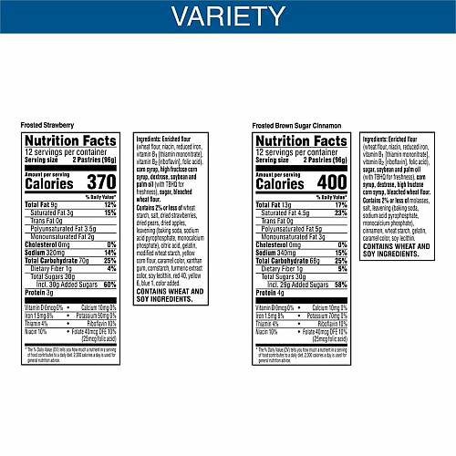 Pop Tarts Variety Pack Assorted - 2.69 lb - 48 / Box (22095)