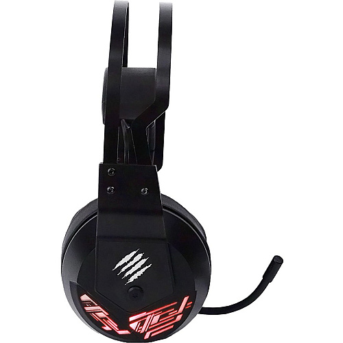 Mad Catz The Authentic F.R.E.Q. 4 Gaming Headset, Black Stereo - USB - Wired - Over-the-head - Binaural - Circumaural - Omni-directional, Noise Cancelling Microphone - Black (AF13C2INBL00)