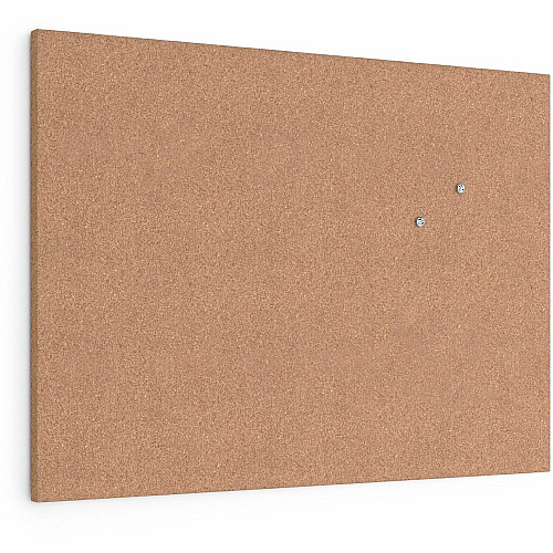 U Brands Cork Canvas Bulletin Board 18" Board Height x 24" Board Width - Natural Cork Surface - Self-healing, Durable, Mounting System, Tackable, Frameless - 1 Each (2873U0001)