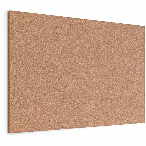U Brands Cork Canvas Bulletin Board 24" Board Height x 36" Board Width - Natural Cork Surface - Self-healing, Durable, Mounting System, Tackable, Frameless - 1 Each (2875U0001)