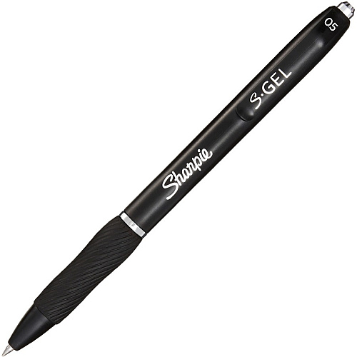 Sharpie S-Gel Pens 0.5 mm Fine Pen Point - Black Ink - Gel-based - Black Barrel - 4 / Pack (2096140)