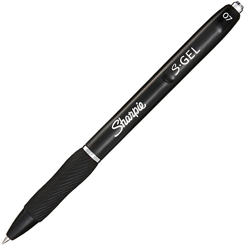 Sharpie S-Gel Pens 0.7 mm Medium Pen Point - Refillable - Retractable - Black Ink - Gel-based - Black Barrel - 4 / Pack (2096134)