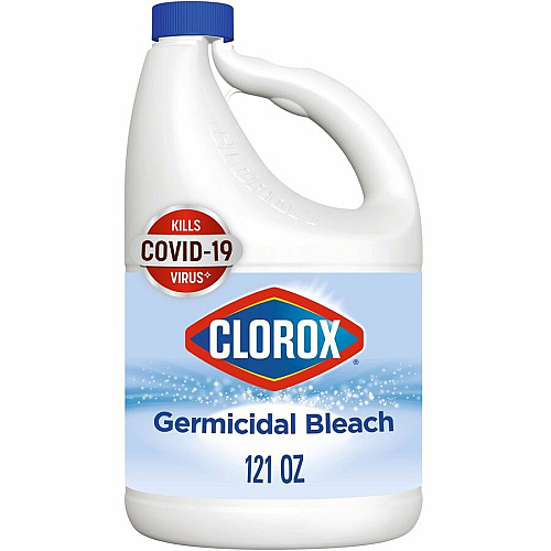 Clorox Germicidal Bleach Concentrate - 121 fl oz (3.8 quart) - Regular Scent - Disinfectant - White - 3 / Carton (32429CT)