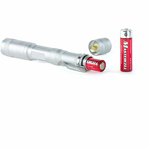 Dorcy Active Series Lightweight Flashlight 250 lm Lumen - 2 x AA - Battery - Metal, Aircraft Aluminum - Water Resistant, Impact Resistant - Black - 1 Each (414117)