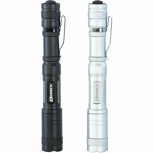Dorcy Active Series Lightweight Flashlight 250 lm Lumen - 2 x AA - Battery - Metal, Aircraft Aluminum - Water Resistant, Impact Resistant - Black - 1 Each (414117)