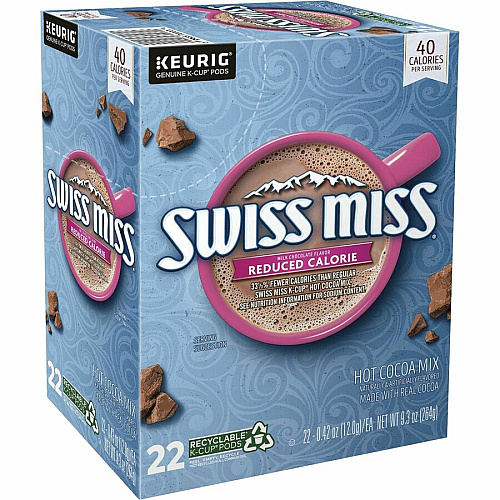 Swiss Miss&reg; K-Cup Reduced Calorie Hot Cocoa Powder - Hot Cocoa - 22 / Box (8525)