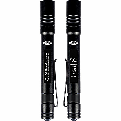 Police Security Ultraviolet Inspection Light LED - 2 x AAA - Battery - Aluminum - Black - 1 Each (98343)