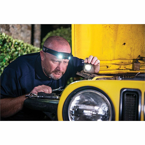 Police Security Removable Light Headlamp 2 x LED - 4 x AAA - Battery - Black, Blue - 1 Each (98575)