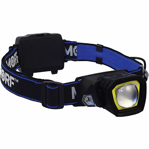 Police Security Removable Light Headlamp 2 x LED - 4 x AAA - Battery - Black, Blue - 1 Each (98575)