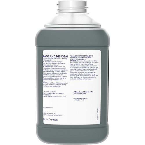 Diversey Non-acid Restroom Disinfectant 84.5 fl oz (2.6 quart) - Floral Scent - Disinfectant, Deodorize - Blue - 2 / Carton (5546264)