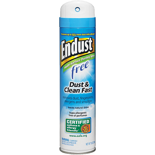Endust Free Hypo-allergenic Dusting And Cleaning Spray, 10 Oz Aerosol Spray, 6/carton