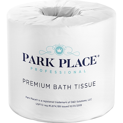 Park Place&reg; Premium Toilet Paper, 2-Ply, 420 Sheets, 96 Rolls 2 Ply - 420 Sheets/Roll - Embossed Pattern - White - 96 / Carton (PRKVBT96)