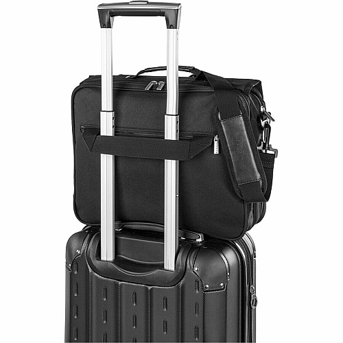 bugatti THE ASSOCIATE Carrying Case (Briefcase) for 15.6" Notebook - Black Polyester Body - 12" Height x 15" Width x 5" Depth - 1 Each (EXB531BLACK)