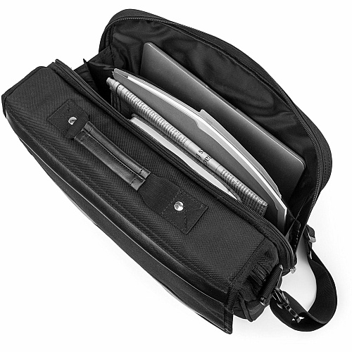 bugatti THE ASSOCIATE Carrying Case (Briefcase) for 15.6" Notebook - Black Polyester Body - 12" Height x 15" Width x 5" Depth - 1 Each (EXB531BLACK)