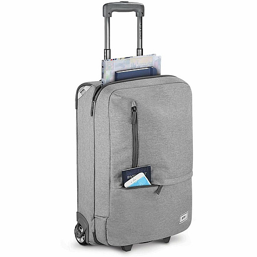 Solo Re:treat Travel/Luggage Case (Carry On) Travel Essential - Gray Handle - 22" Height x 14" Width x 7" Depth - 1 Each (UBN91410)