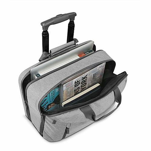 Solo Re:start Travel/Luggage Case for 15.6" Notebook - Gray Handle - 14" Height x 16" Width x 6" Depth - 1 Each (UBN91510)