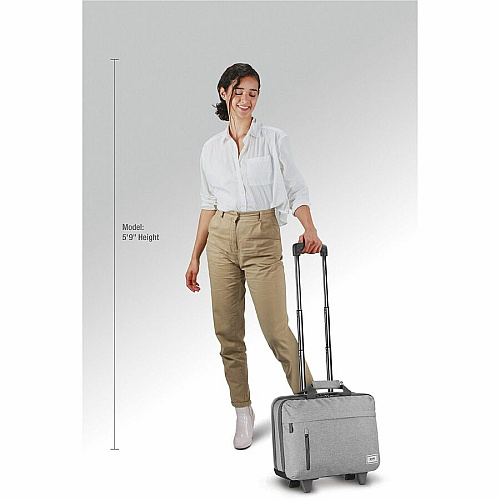 Solo Re:start Travel/Luggage Case for 15.6" Notebook - Gray Handle - 14" Height x 16" Width x 6" Depth - 1 Each (UBN91510)