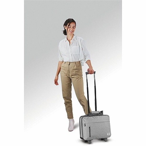 Solo Re:start Travel/Luggage Case for 15.6" Notebook - Gray Handle - 14" Height x 16" Width x 6" Depth - 1 Each (UBN91510)