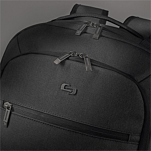 Solo Carrying Case (Backpack) for 17.3" Notebook - Gray Damage Resistant, Bump Resistant - Checkpoint Friendly - Shoulder Strap, Handle, Luggage Strap - 18" Height x 13" Width x 10" Depth - 7.93 gal Volume Capacity - 1 Each (UBN78010)