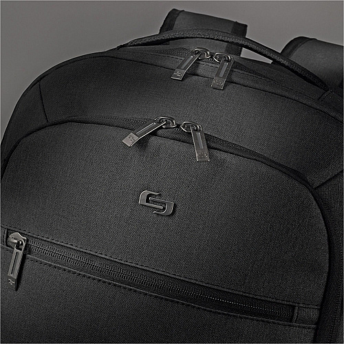 Solo Carrying Case (Backpack) for 17.3" Notebook - Gray Damage Resistant, Bump Resistant - Checkpoint Friendly - Shoulder Strap, Handle, Luggage Strap - 18" Height x 13" Width x 10" Depth - 7.93 gal Volume Capacity - 1 Each (UBN78010)