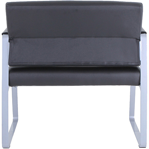 Lorell Healthcare Reception Big & Tall Sled Base Guest Chair Silver Frame Color - Powder Coated Steel Frame Material - Sled Base - Black - Vinyl - 1 Each (LLR66997)