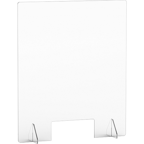 Lorell Social Distancing Barrier w/Pass-Through Cutout Clear - Acrylic (LLR55683)