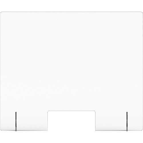 Lorell Social Distancing Barrier w/Pass-Through Cutout Clear - Acrylic (LLR55685)