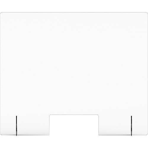 Lorell Social Distancing Barrier w/Pass-Through Cutout Clear - Acrylic (LLR55685)