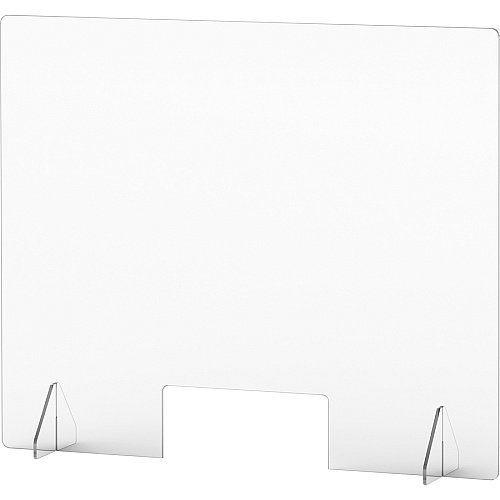 Lorell Social Distancing Barrier w/Pass-Through Cutout Clear - Acrylic (LLR55685)