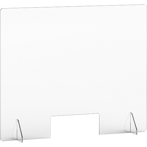 Lorell Social Distancing Barrier w/Pass-Through Cutout Clear - Acrylic (LLR55685)