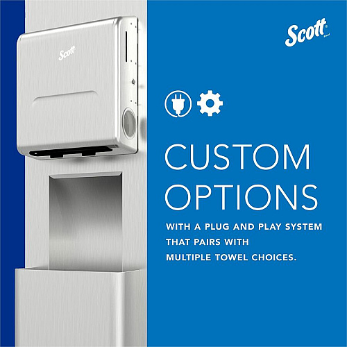 Scott Pro Recessed Hard Roll Towel Narrow Dispenser Housing - No Trim Panel 15.4" x 10.8" x 4" - 1 Each (31498)