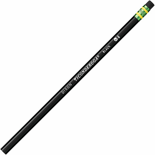 Ticonderoga No. 2 Pencils Black Lead - #2 - Black Wood Barrel - 24 / Box (13926)