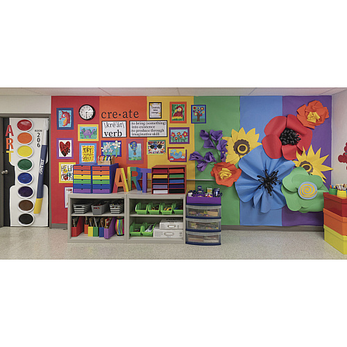Tru-Ray Construction Paper Art Roll Mural, Art Project, Banner - 36" Width x 500 ft Length - White - Sulphite - 1 Roll (P100599)