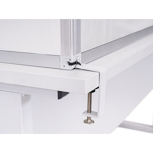 Bi-silque Desktop Divider Glass Barrier Aluminum - Glass (GL07219101)