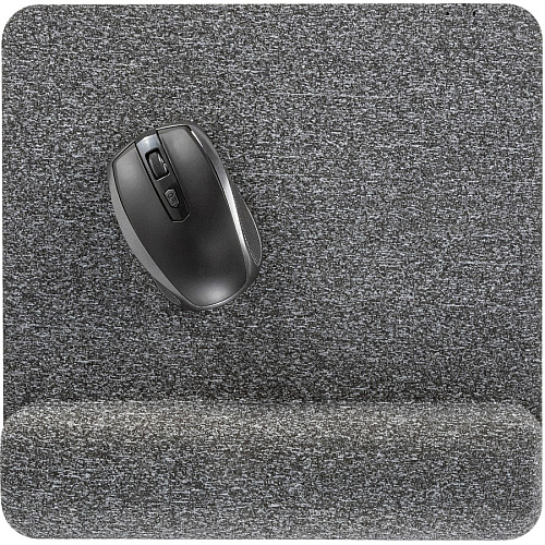 Allsop Premium Plush Mousepad with Wrist Rest - 1.85" Height x 11.60" Width - Gray - Foam - Mouse - Retail - 1 Each (32311)