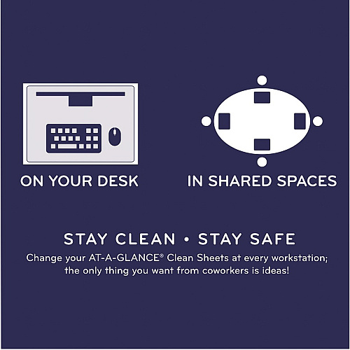 At-A-Glance Disposable Clean Sheets Supports Desk - Rectangular - Disposable - White - 25 / Pack (SK2628)