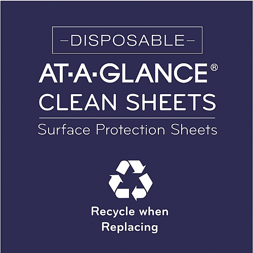 At-A-Glance Disposable Clean Sheets Supports Desk - Rectangular - Disposable - White - 25 / Pack (SK2628)